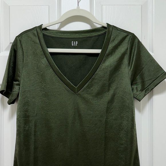 GAP V-Neck Tee Deep Green Size S - Picture 3 of 6